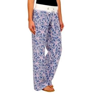 Lilly Pulitzer Indigo Star Crush Beach Pant EUC Size Medium